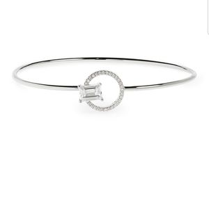 Cubic Zirconia Hook Cuff Bracelet